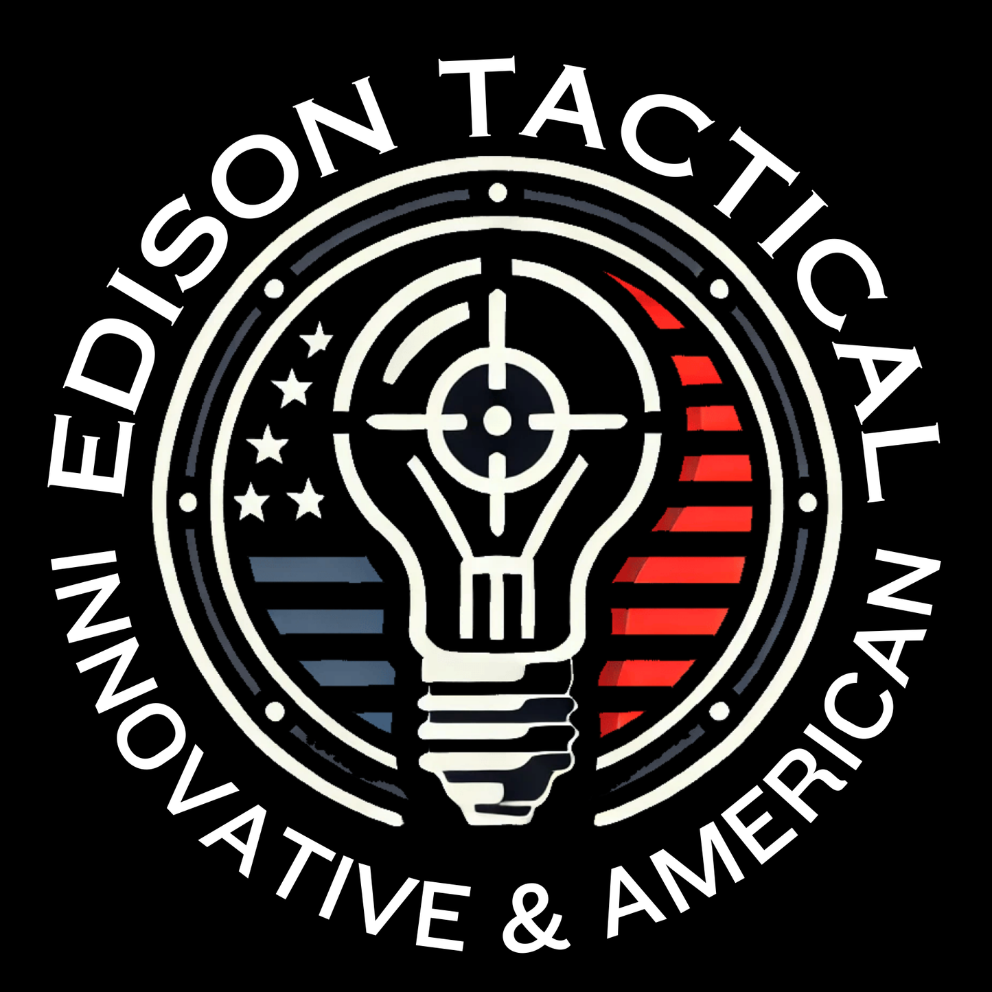 Edison Tactical 3"x3" Round Logo Sticker: Innovative & American